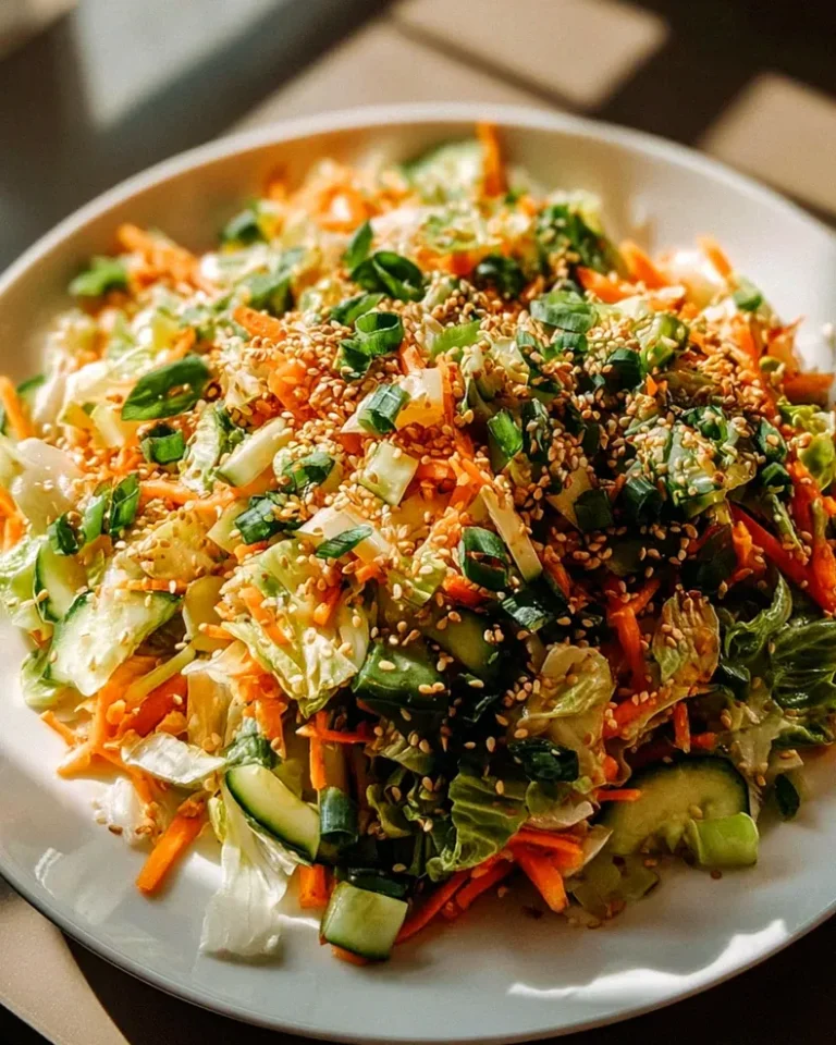 Asiatischer Salat mit Chinakohl und Sesam-Dressing genießen!