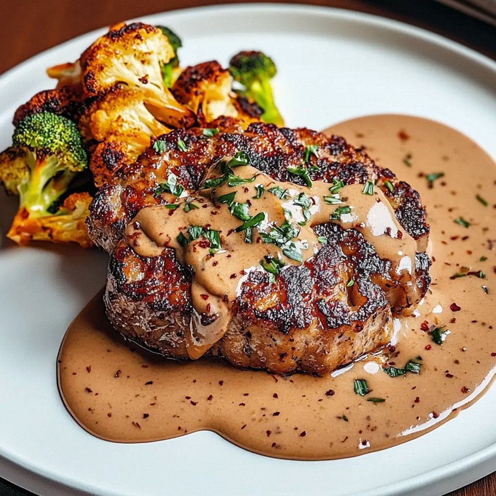 Blumenkohlsteak mit Pfefferrahmsauce einfach und lecker – Schritt 1