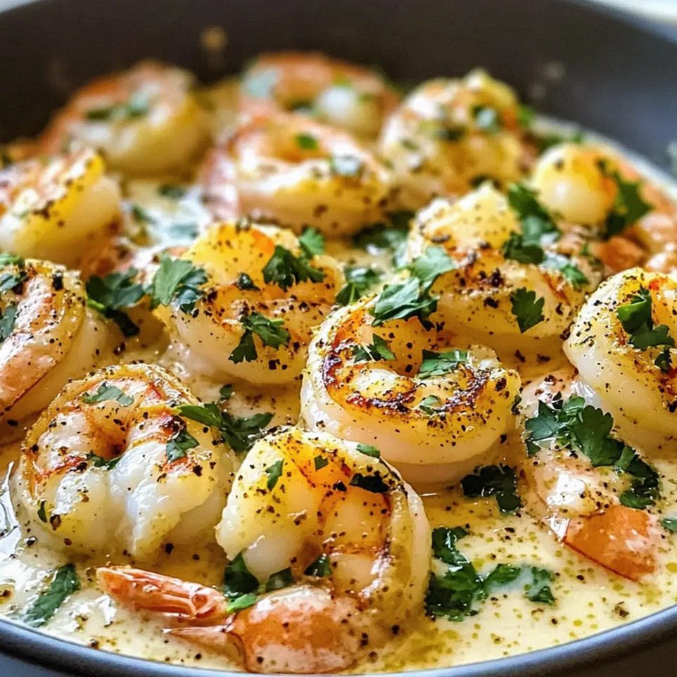 Cremige Kokosnuss-Knoblauch-Garnelen in 20 Minuten