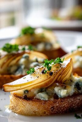 Gorgonzola Birnen Bruschetta – Süß trifft Salzig