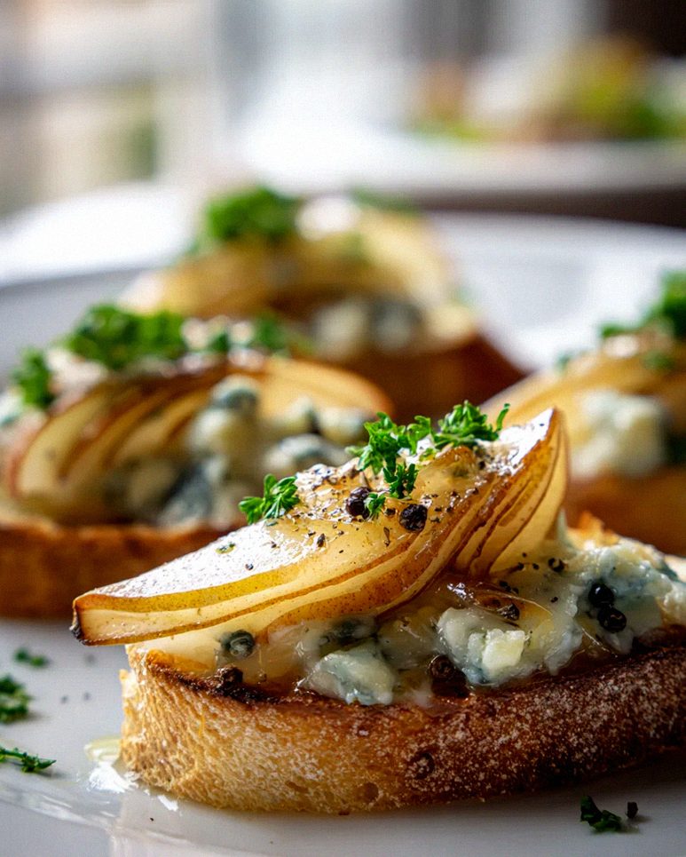 Gorgonzola Birnen Bruschetta – Süß trifft Salzig – Schritt 1
