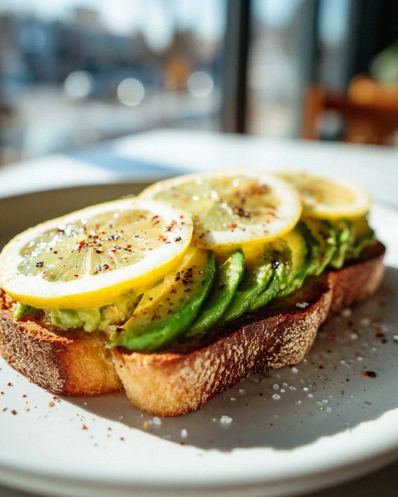 Klassischer Avocado Toast mit Meersalz & Zitrone – Frisch!