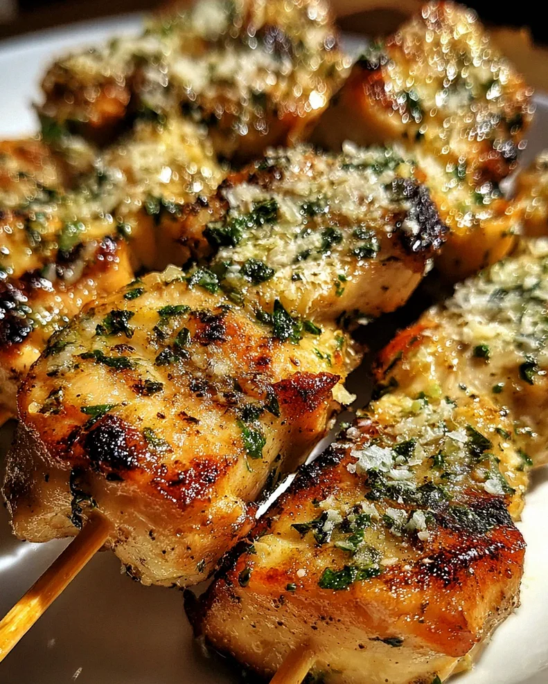 Knoblauch-Parmesan-Hähnchenspieße – Schritt 2