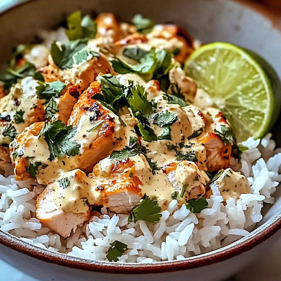 Kokosnuss Hühnchen Reis Schüssel in 30 Minuten