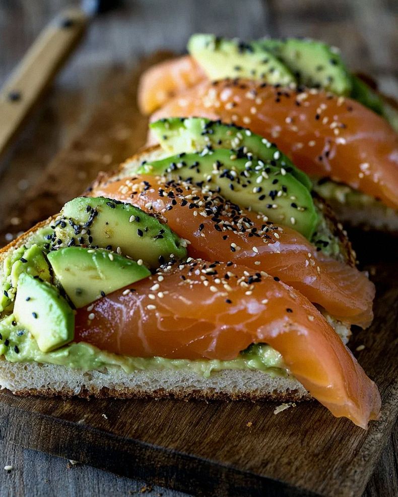 Lachs Avocado Laugenstange mit Topping – Schritt 2
