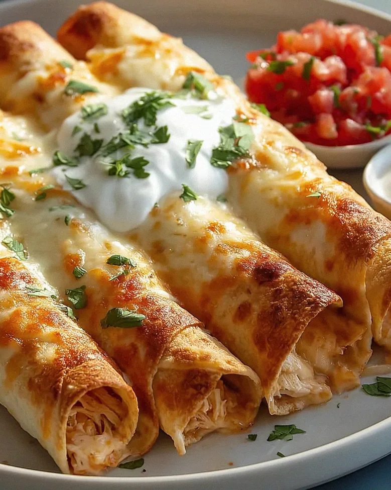 Leckere Baked Cream Cheese Chicken Taquitos für jeden Anlass
