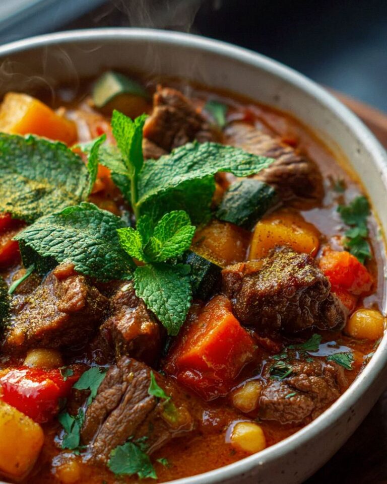 Leckeres marokkanisches Rindfleisch-Eintopf Rezept entdecken!