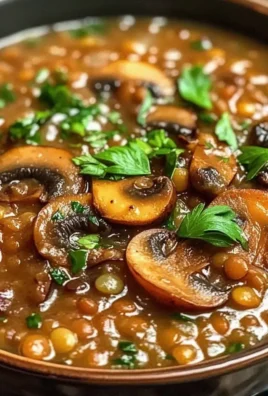 Linsen- und Pilzsuppe für herzliche Abende