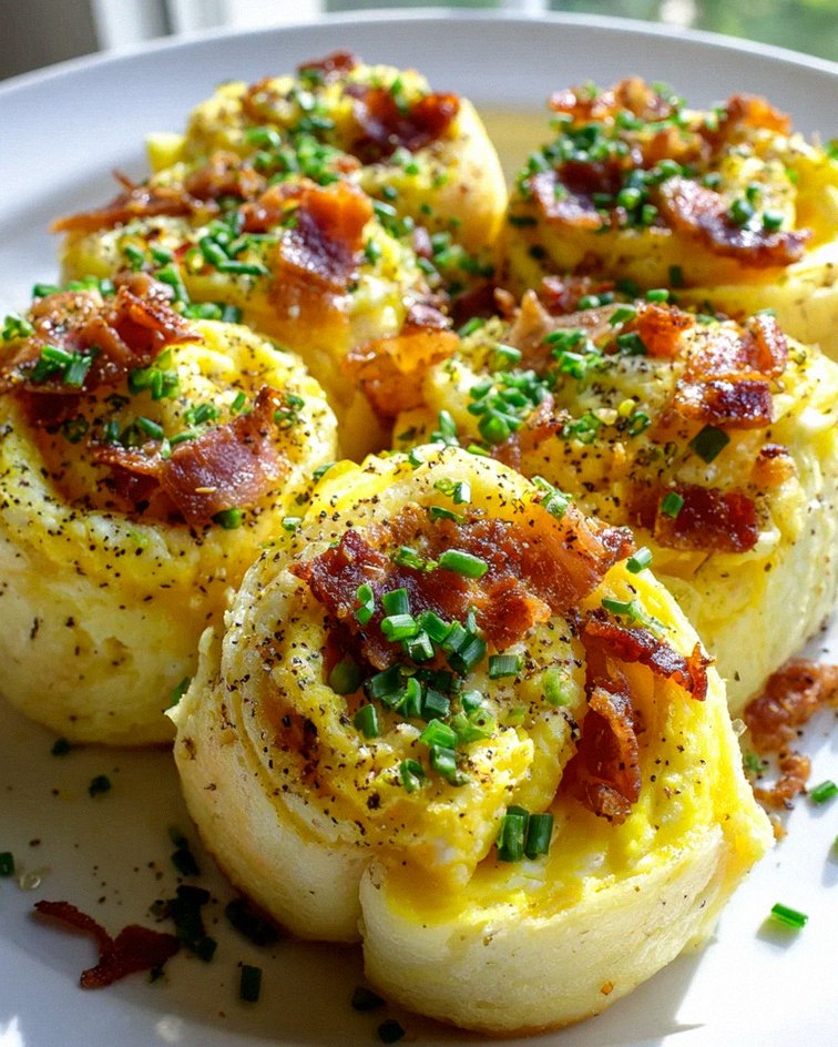 Low Carb Frühstücksrollen mit Ei, Käse & Beef Putenspeck Rezept