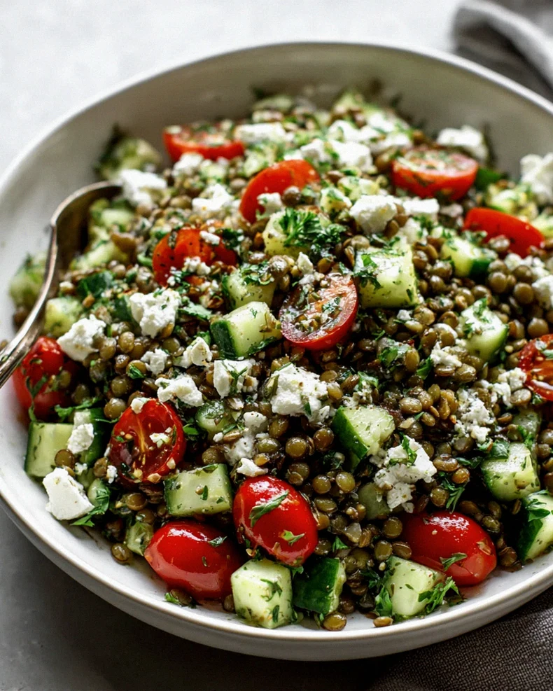 Mediterraner Linsensalat mit Feta: Schnell, frisch & gesund! – Schritt 2