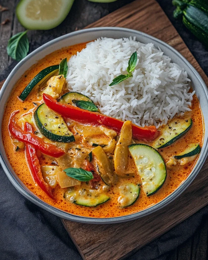Paprika-Zucchini-Rahm-Hähnchen