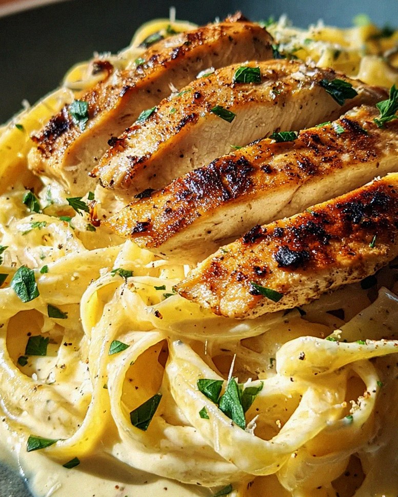 Pasta Alfredo mit gebratenem Hähnchen – Schritt 2