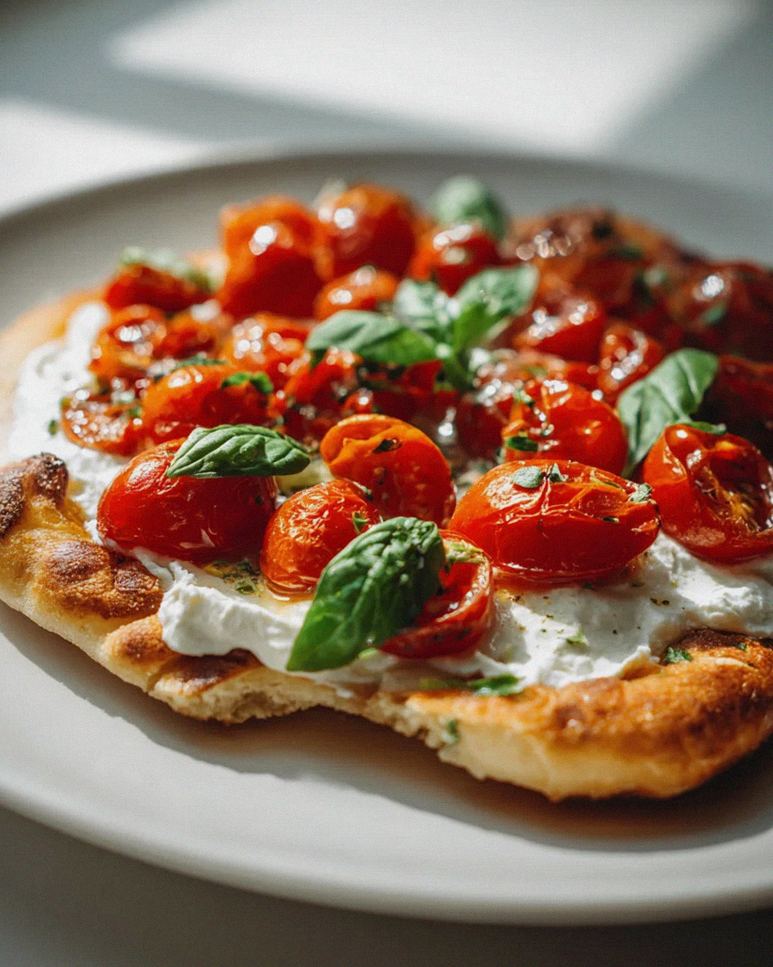 Rezept: Burrata Pizza mit Kirschtomaten – Einfach unwiderstehlich! – Schritt 1