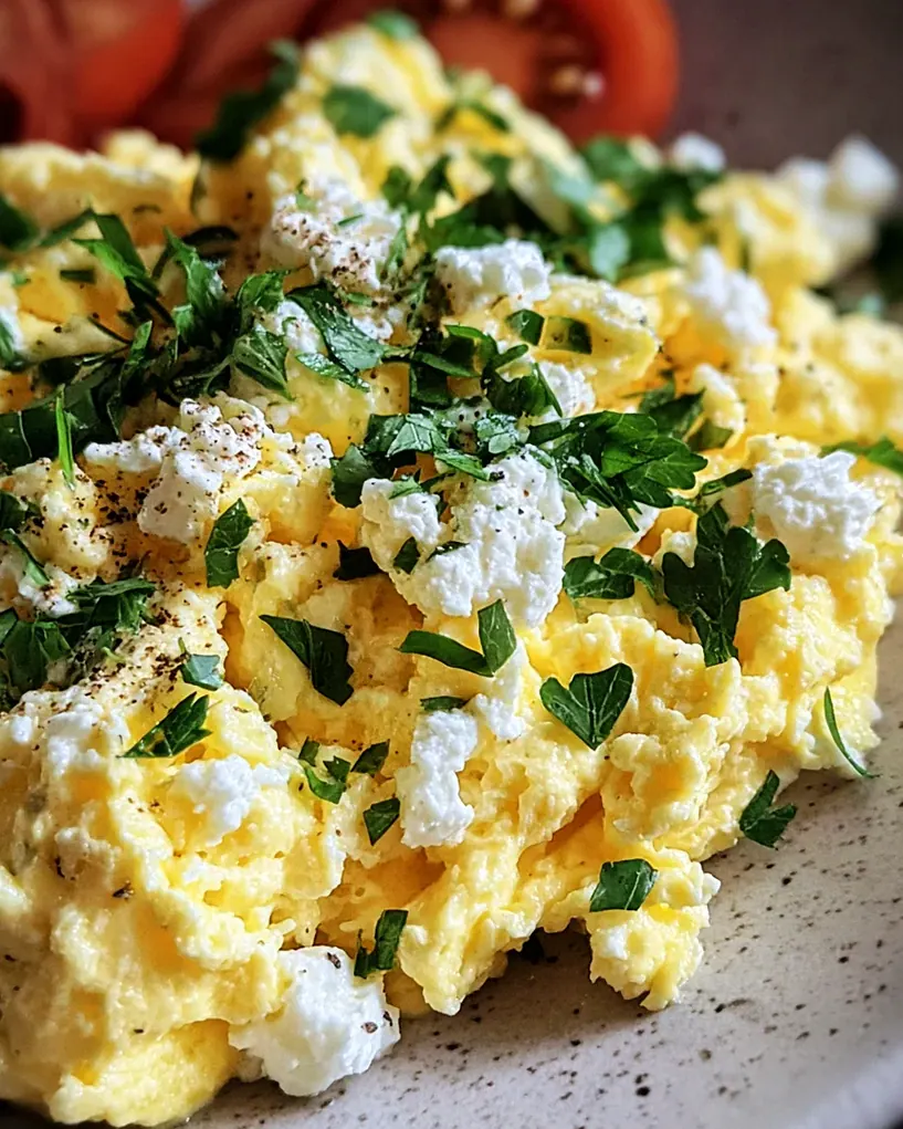 Rührei mit Hüttenkäse