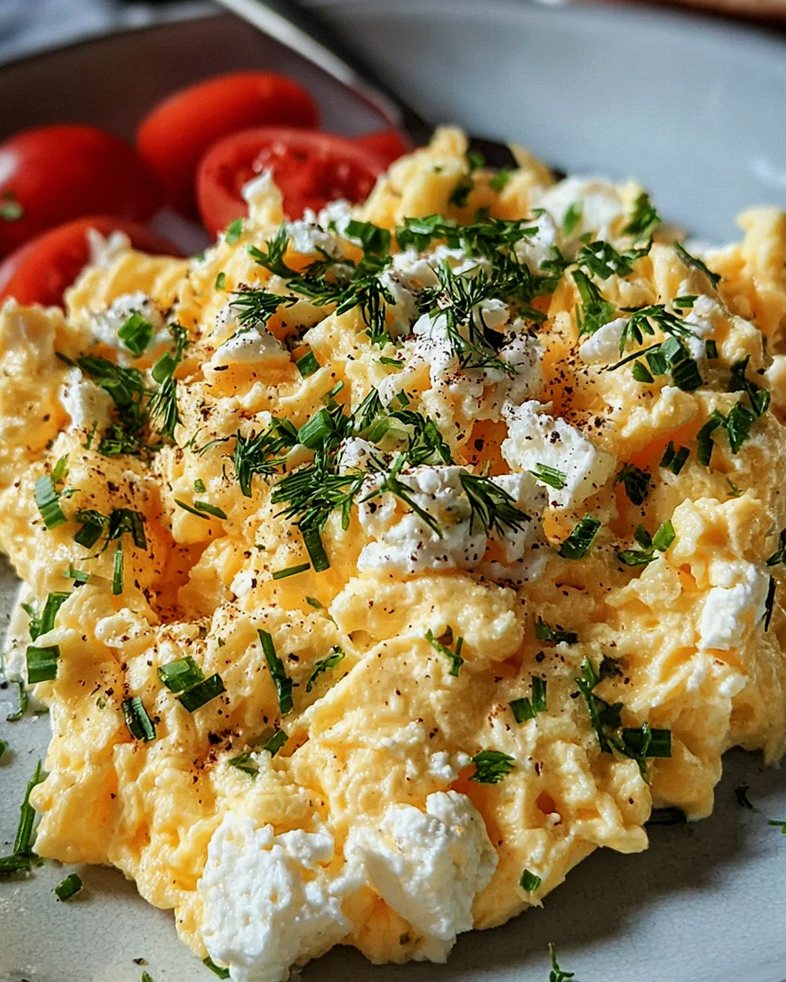 Rührei mit Hüttenkäse – Schritt 1