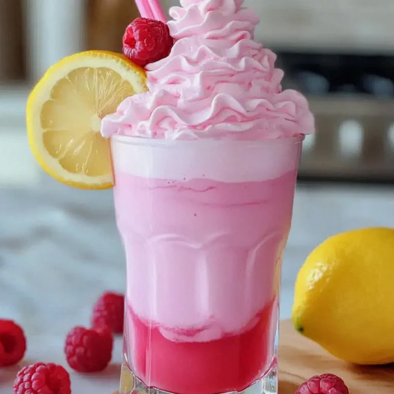 Schaumige rosa Limonade für heiße Sommertage