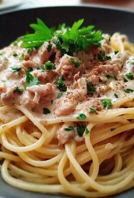 Thunfisch-Sahne-Soße mit Spaghetti