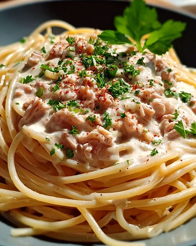 Thunfisch-Sahne-Soße mit Spaghetti – Schritt 1