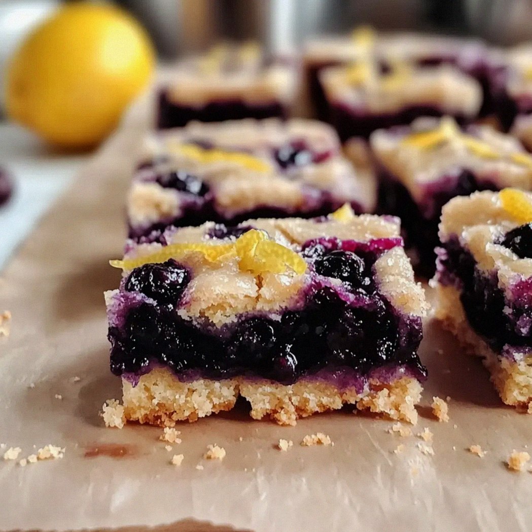 Zitronen-Blaubeer-Riegel: glutenfrei und köstlich